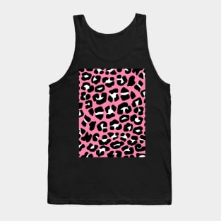 Pink Leopard Spots Print Tank Top